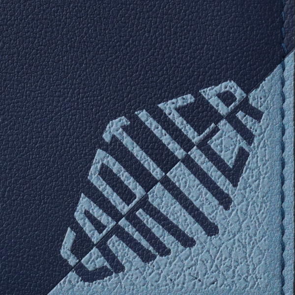 カード ホルダー ロザンジュ シャドウ  ネイビー＆スカイブルー カーフスキン