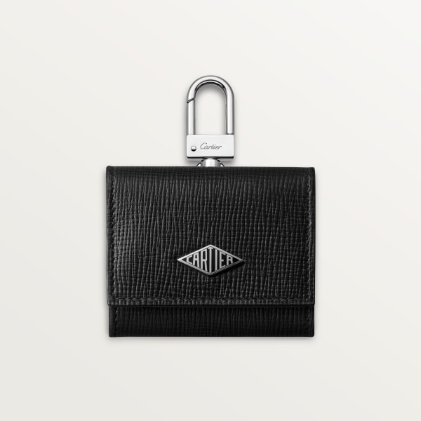 カルティエ ロザンジュ AirPods Proケース  ブラック グレインカーフスキン、パラジウムフィニッシュ＆エナメル 