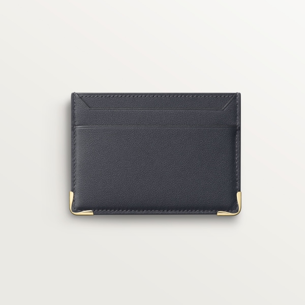 カード ホルダー 
マスト  スレートグレー カーフスキン、ゴールドフィニッシュ