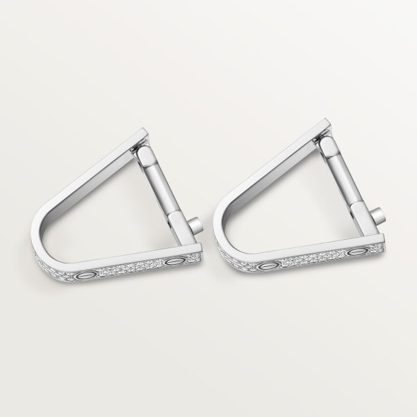 LOVE カフリンクス ホワイトゴールド、ダイヤモンド