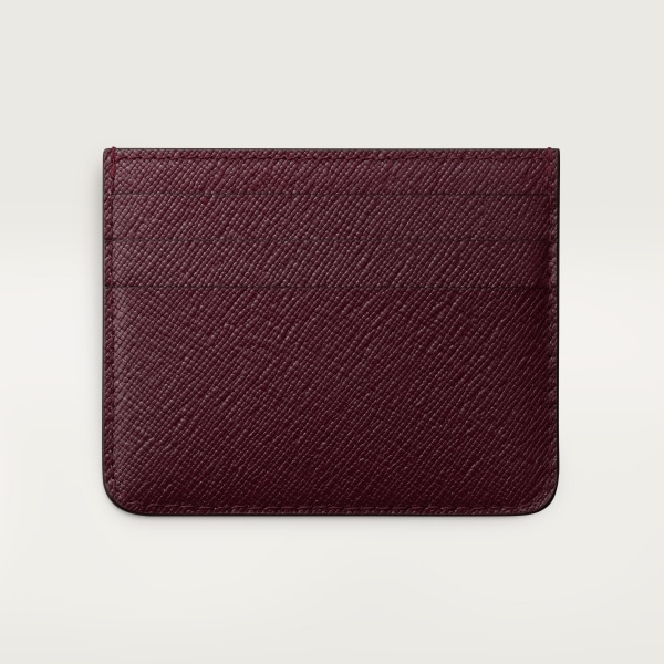 カード ホルダー C ドゥ カルティエ グレープ テクスチャード カーフスキン、ピンクゴールド フィニッシュ