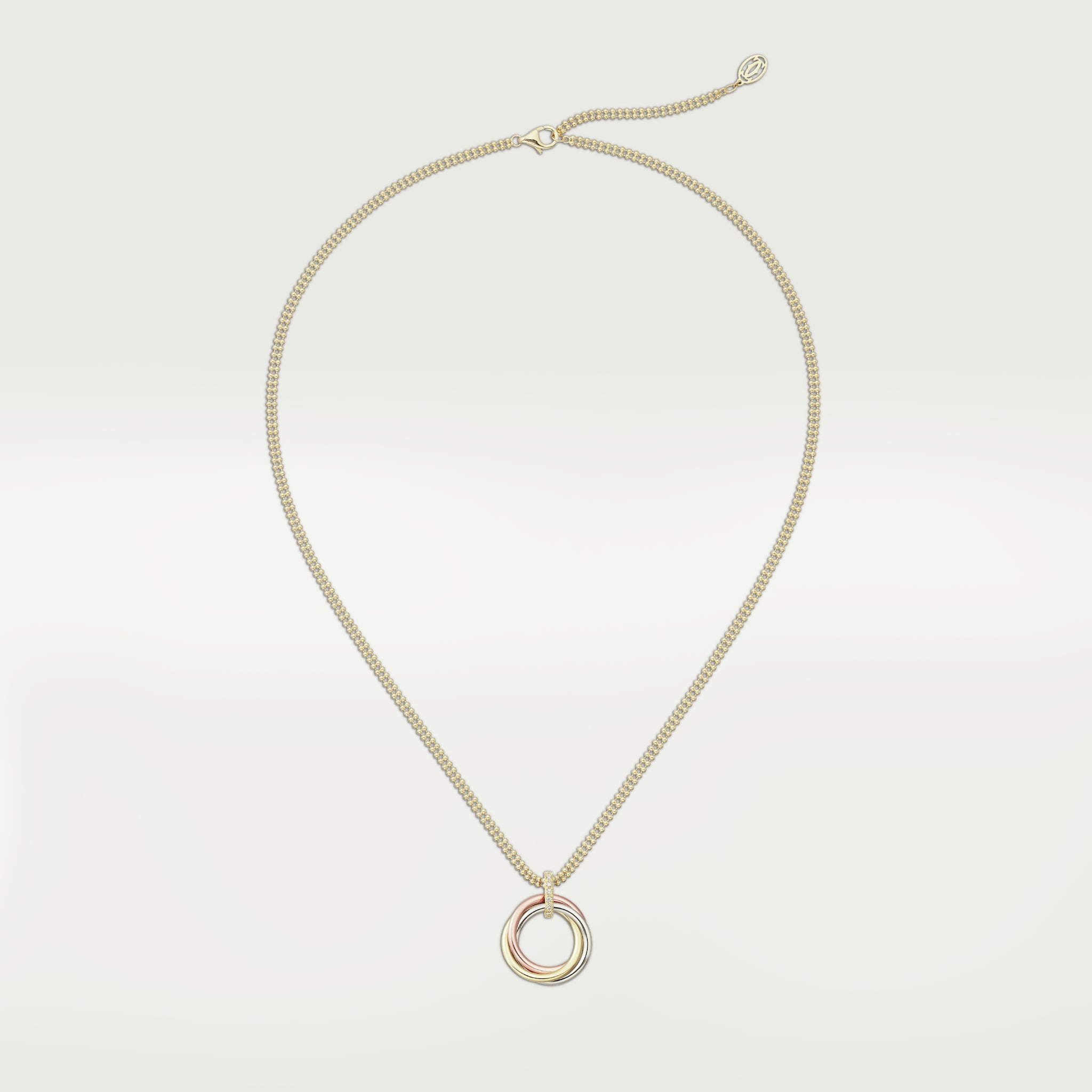 CRB7224814 - トリニティ ネックレス - ホワイトゴールド、イエローゴールド、ピンクゴールド、ダイヤモンド - Cartier