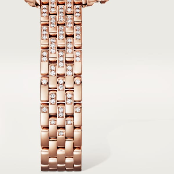 パンテール ドゥ カルティエ ウォッチ スモールモデル、クォーツムーブメント、ピンクゴールド、ダイヤモンド