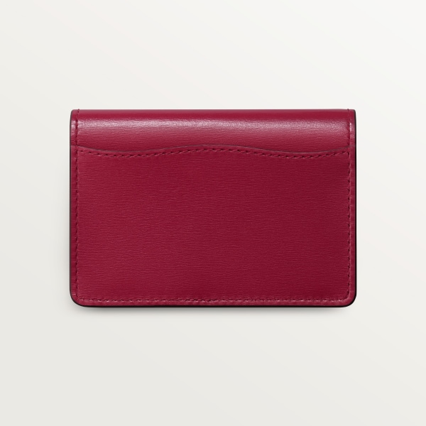 【日本限定】 ビジネスカードホルダー パンテール C  チェリーレッド カーフスキン、ゴールドフィニッシュ