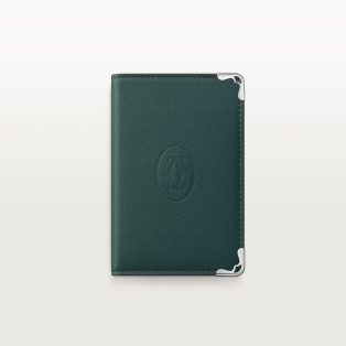 カード ホルダー マスト  パイングリーン カーフスキン、パラジウムフィニッシュ