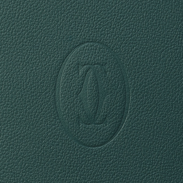 カード ホルダー マスト  パイングリーン カーフスキン、パラジウムフィニッシュ