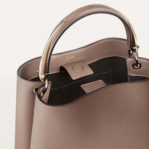 スモール バッグ 
パンテール ドゥーブル  クレイカラー カーフスキン、ゴールドフィニッシュ