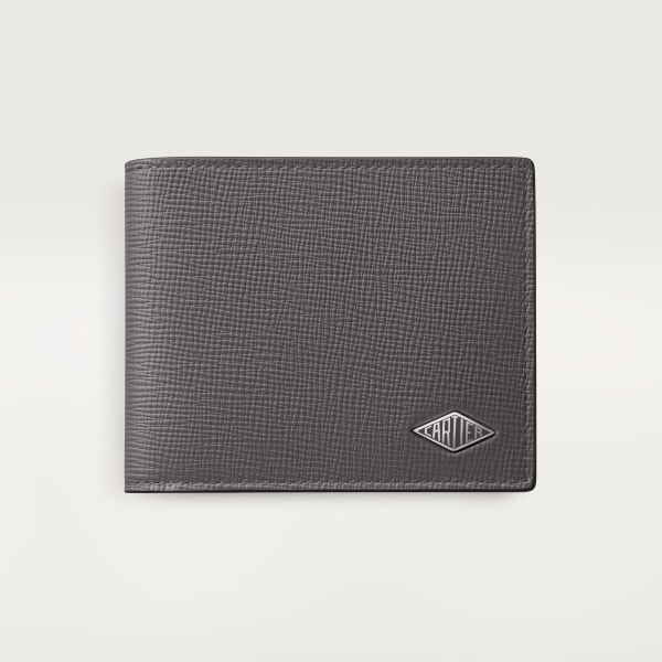 カルティエ ロザンジュ 二つ折りウォレット
 グレー グレインド カーフスキン、グレーエナメル、パラジウムフィニッシュ