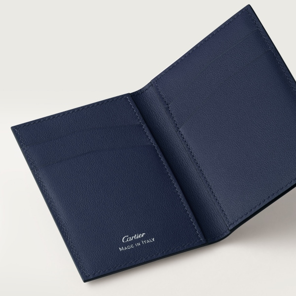 カード ホルダー ロザンジュ シャドウ  ネイビー＆スカイブルー カーフスキン