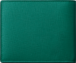 カルティエ ロザンジュ 二つ折りウォレット グラスグリーン グレインドカーフスキン、パラジウムフィニッシュ、グラスグリーンエナメル