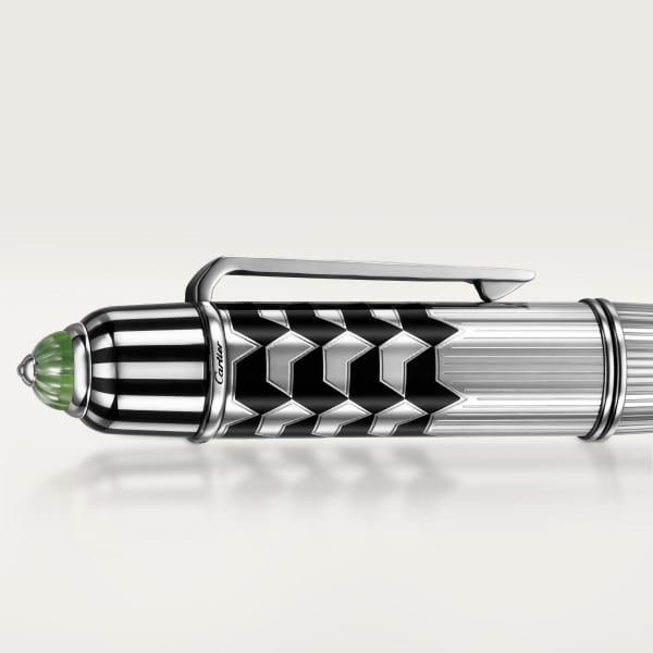 アールデコ インスピレーション ボールペン 限定製造、シリアルナンバー入り、ブラックラッカー、パラジウムフィニッシュ