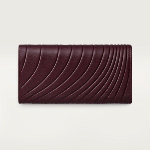 ウォレット パンテール C  グレープ カーフスキン、カルティエ シグネチャーモチーフのエンボス加工、ゴールドフィニッシュ