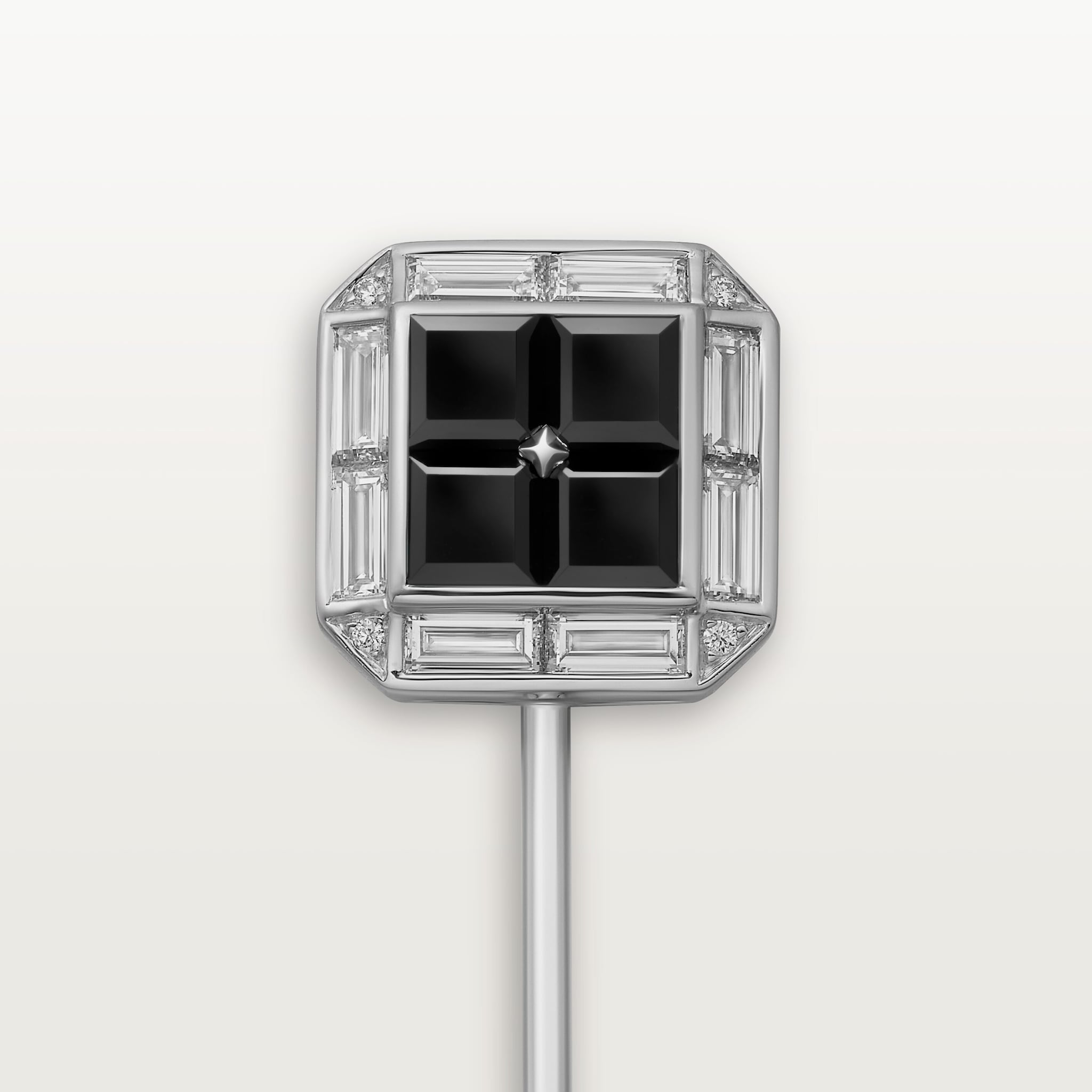 カルティエ ヘリテージ オニキス タイピンホワイトゴールド、オニキス、ダイヤモンド