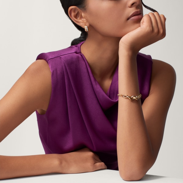 トリニティ クッション ブレスレット  ホワイトゴールド、イエローゴールド、ピンクゴールド