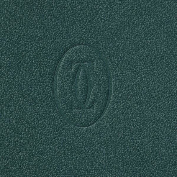 ウォレット マスト  パイングリーン カーフスキン、パラジウムフィニッシュ