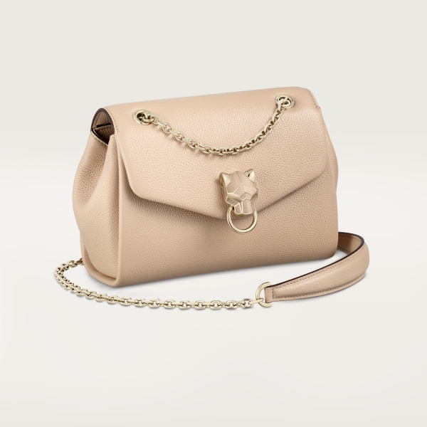 パンテール ドゥ カルティエ チェーンバッグ ミニ ライトベージュ カーフスキン、ゴールドフィニッシュ