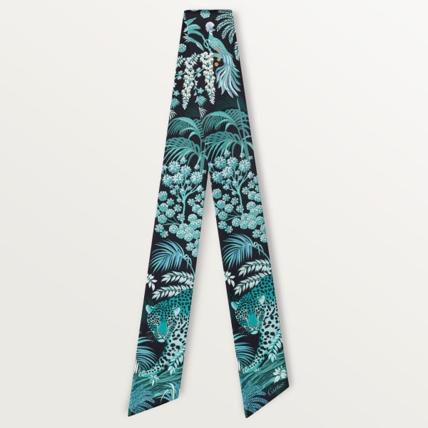 Cartier カルティエ【非売品】シルクスカーフ/パンテール ブルー - 小物 