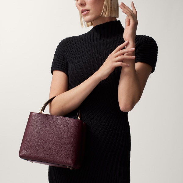 スモール バッグ 
パンテール ドゥーブル  プラム グレイン カーフスキン