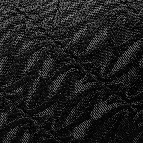 ホーボーバッグ C ドゥ カルティエ  ブラック テクスチャー カーフスキン、刺繡入り、ゴールドフィニッシュ