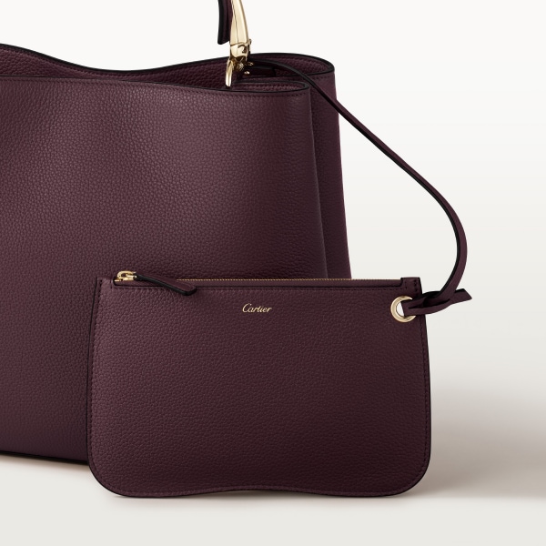 ミディアム バッグ 
パンテール ドゥーブル  プラム グレイン カーフスキン