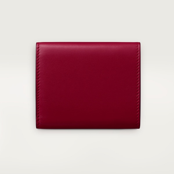 ウォレット パンテール C  チェリーレッド カーフスキン、ゴールドフィニッシュ