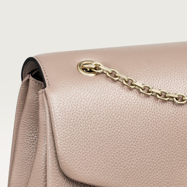 スモール バッグ パンテール グラフィック  クレイカラー グレインド カーフスキン、ゴールドフィニッシュ