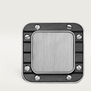 サントス ドゥ カルティエ カフリンクス スターリングシルバー、アンセラサイトグレーPVD、パラジウムフィニッシュ 