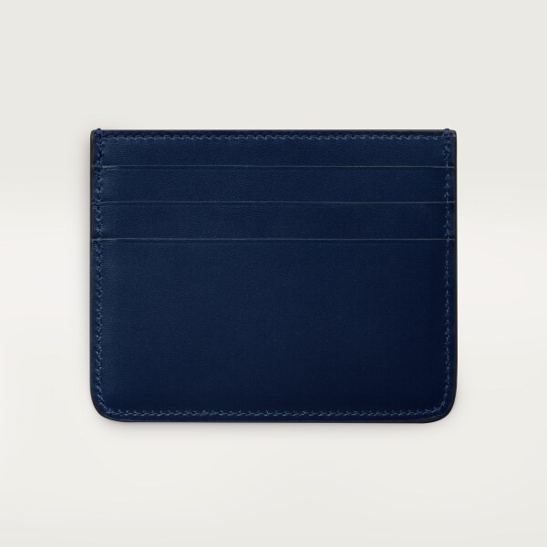 C ドゥ カルティエ シンプル カードホルダー ミッドナイトブルー カーフスキン、ゴールド フィニッシュ