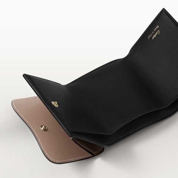 ウォレット パンテール C  クレイカラー グレインド カーフスキン、ゴールドフィニッシュ