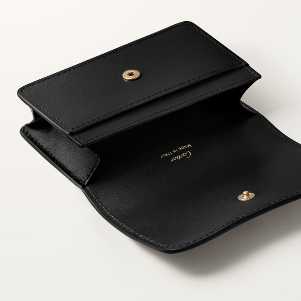 【日本限定】 ビジネスカードホルダー パンテール C  ブラック カーフスキン、ゴールドフィニッシュ