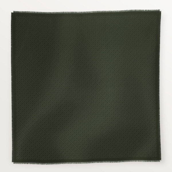 C ドゥ カルティエ ショール グリーンティー ウール＆シルク