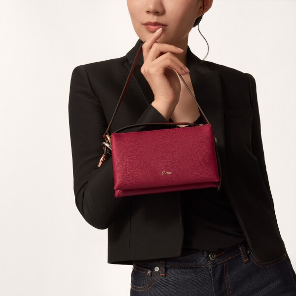 CRL1002469 - トリニティ ショルダーバッグ - ルビーレッド グレインド  