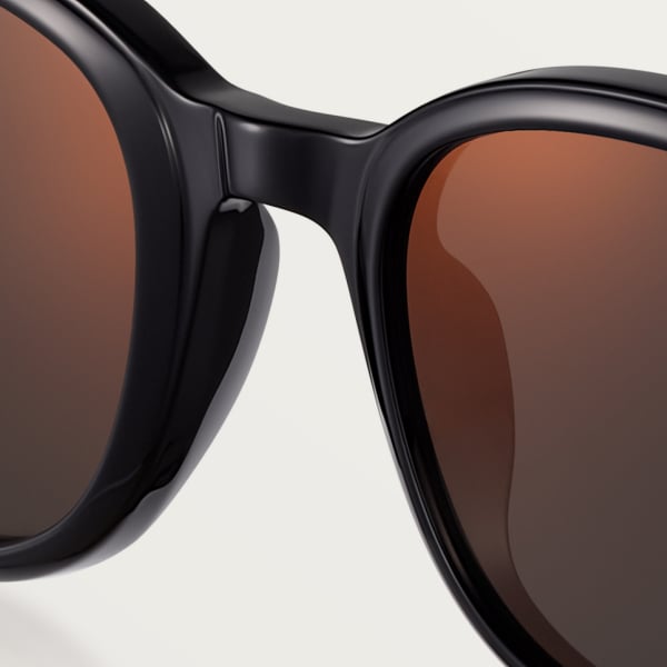 プルミエール ドゥ カルティエ サングラス ブラック コンポジット、グレーレンズ 