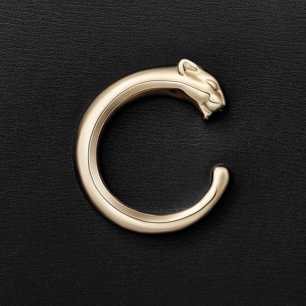 ウォレット パンテール C  ブラック カーフスキン、ゴールドフィニッシュ