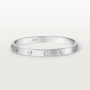 <span class='lovefont'>A </span> ブレスレット、クラシックモデル、ブラッシュ仕上げ  ホワイトゴールド、ブラッシュド フィニッシュ