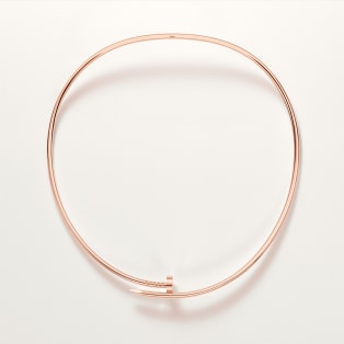 ジュスト アン クル トルク ネックレス、スモールモデル、リバースセッティング ダイヤモンド、ダイヤモンド ピンクゴールド、ダイヤモンド