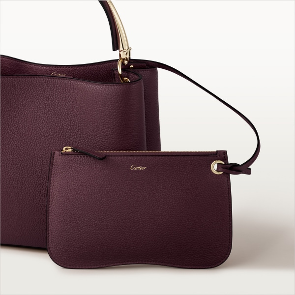 スモール バッグ 
パンテール ドゥーブル  プラム グレイン カーフスキン