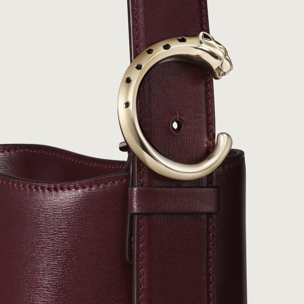 スモールット バケットバッグ 
パンテール C  グレープ グレインド カーフスキン、ゴールドフィニッシュ