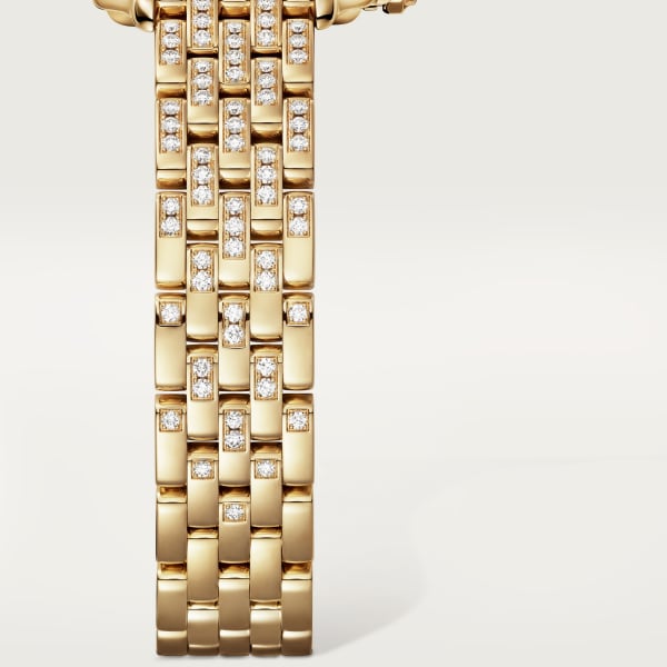 パンテール ドゥ カルティエ ウォッチ スモールモデル、クォーツムーブメント、イエローゴールド、ダイヤモンド