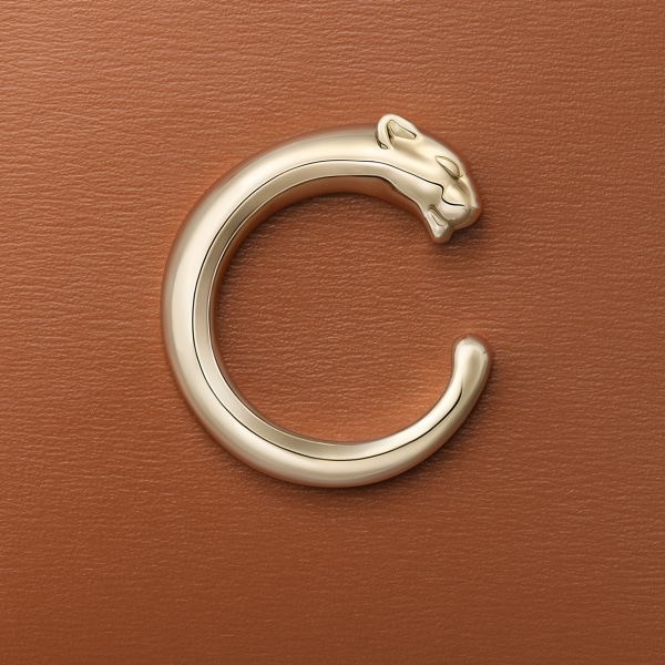 カード ホルダー パンテール  キャラメル カーフスキン、ゴールドフィニッシュ