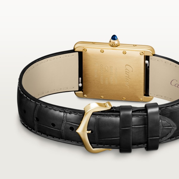 タンク ルイ カルティエ ウォッチ ミディアムモデル、イエローゴールド、手巻きムーブメント