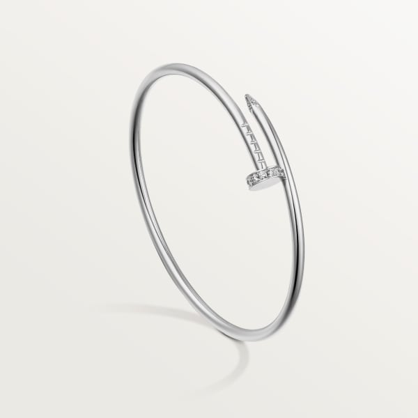 ジュスト アン クル ブレスレット、スモールモデル、ダイヤモンド ホワイトゴールド