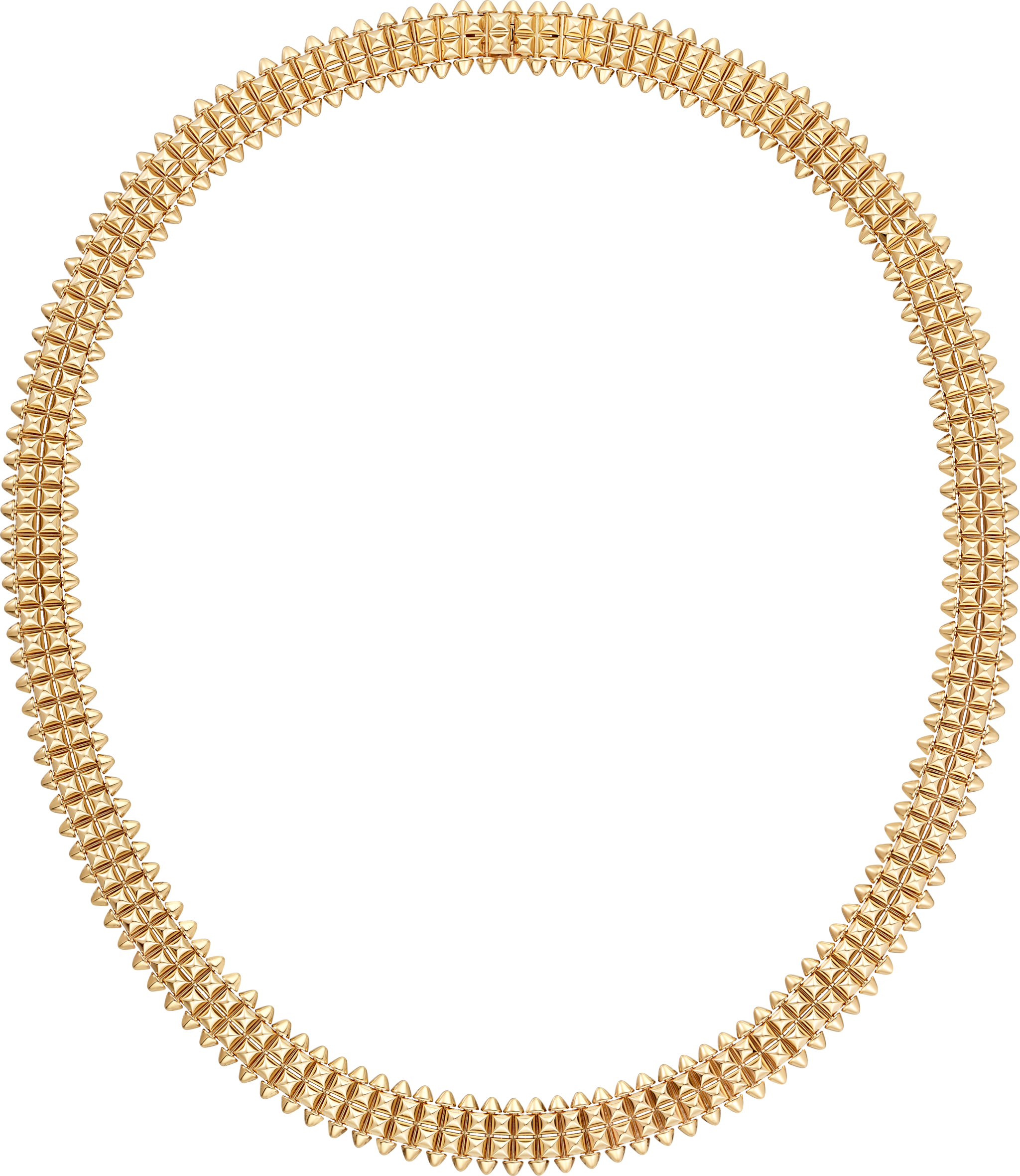 クラッシュ ドゥ カルティエ ネックレス、フレキシブル、2連イエローゴールド