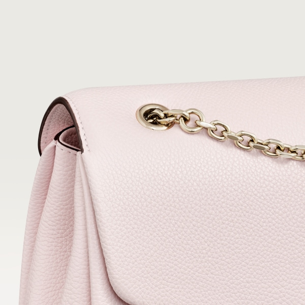 スモール バッグ パンテール グラフィック  ペタルピンク グレイン カーフスキン、ゴールドフィニッシュ