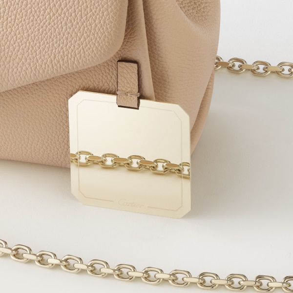 パンテール ドゥ カルティエ チェーンバッグ ミニ ライトベージュ カーフスキン、ゴールドフィニッシュ