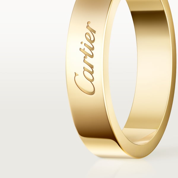 C ドゥ カルティエ ウェディングリング、幅4mm イエローゴールド