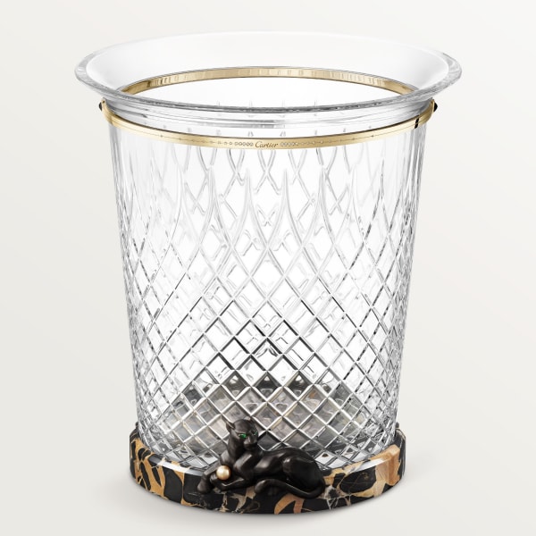 パンテール ドゥ カルティエ シャンパン セット イエローゴールド、クリスタル、ゴールド オブシディアン、ロッククリスタル、ツァボライト ガーネット、タヒチ産パール、ポルトロ大理石、ダイヤモンド