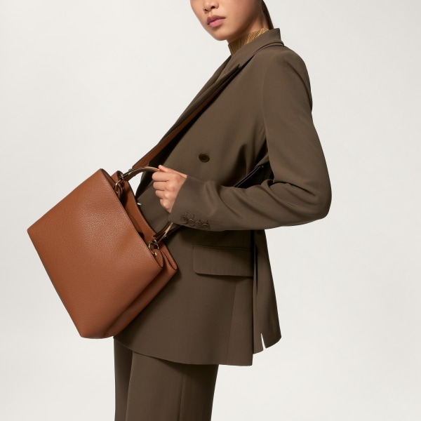 ミディアム バッグ 
パンテール ドゥーブル  キャラメル グレイン カーフスキン