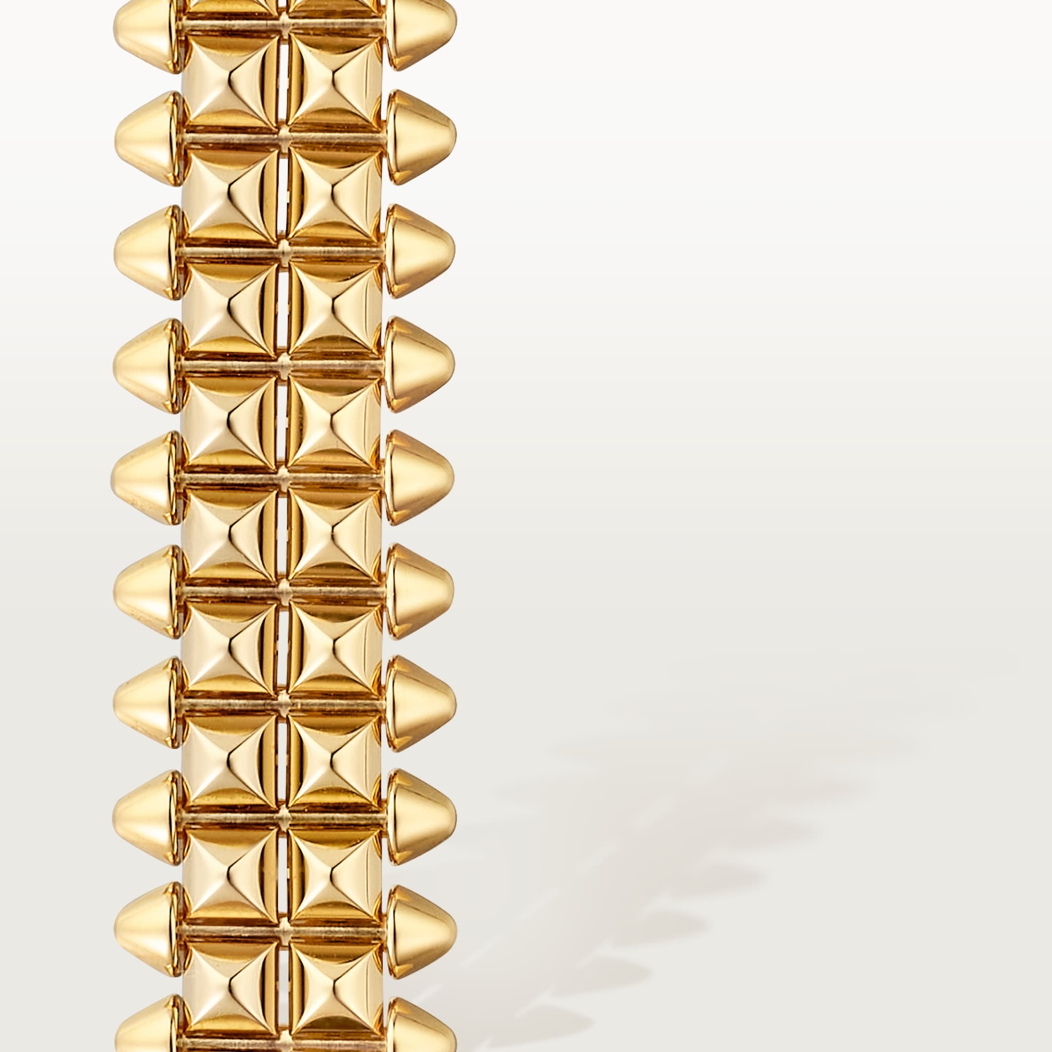 クラッシュ ドゥ カルティエ ブレスレット、フレキシブル、2連イエローゴールド