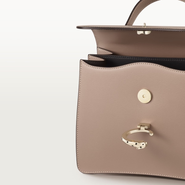 スモール バッグ パンテール C  クレイカラー カーフスキン、ゴールドフィニッシュ